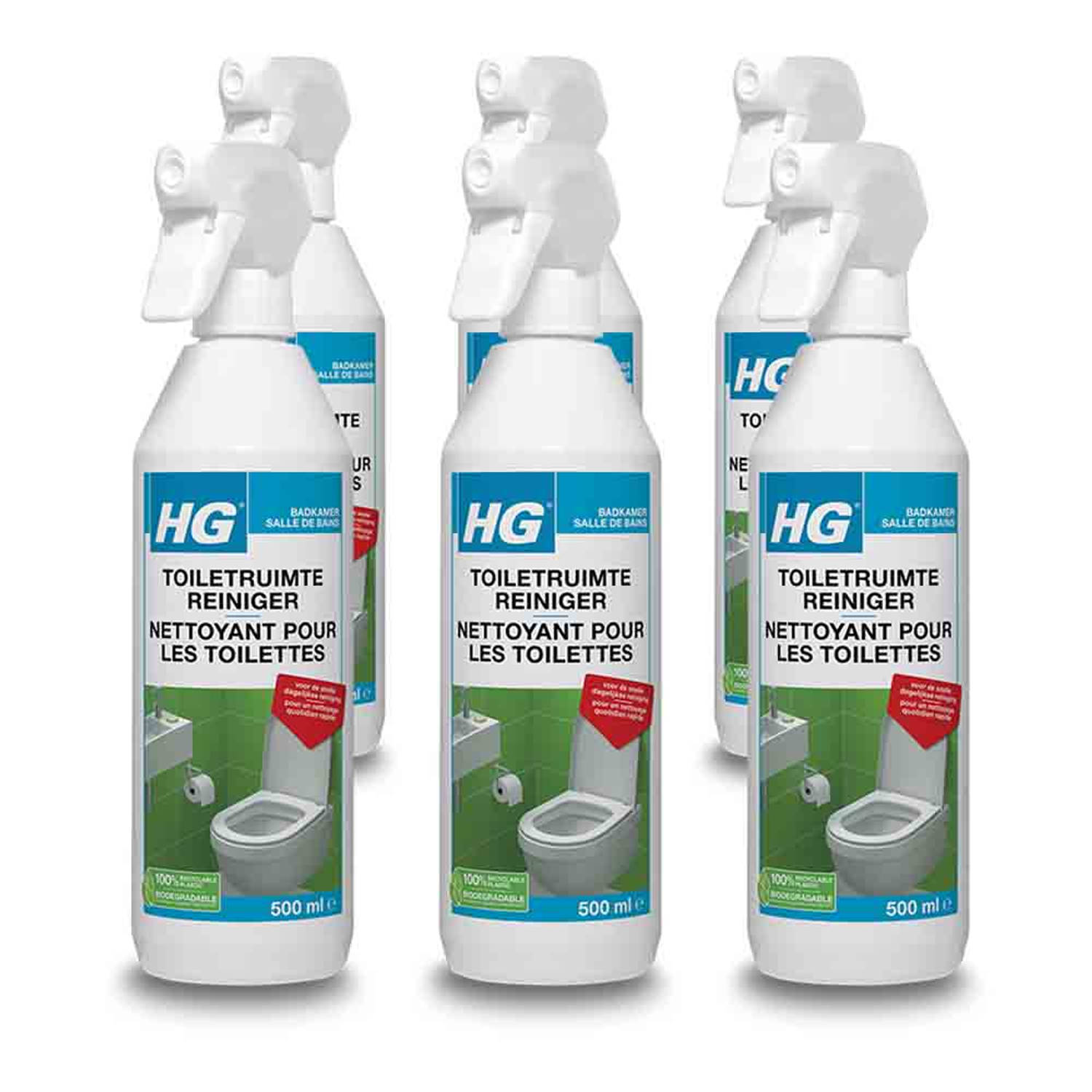 HG toiletruimte reiniger 500 ml - 6 stuks