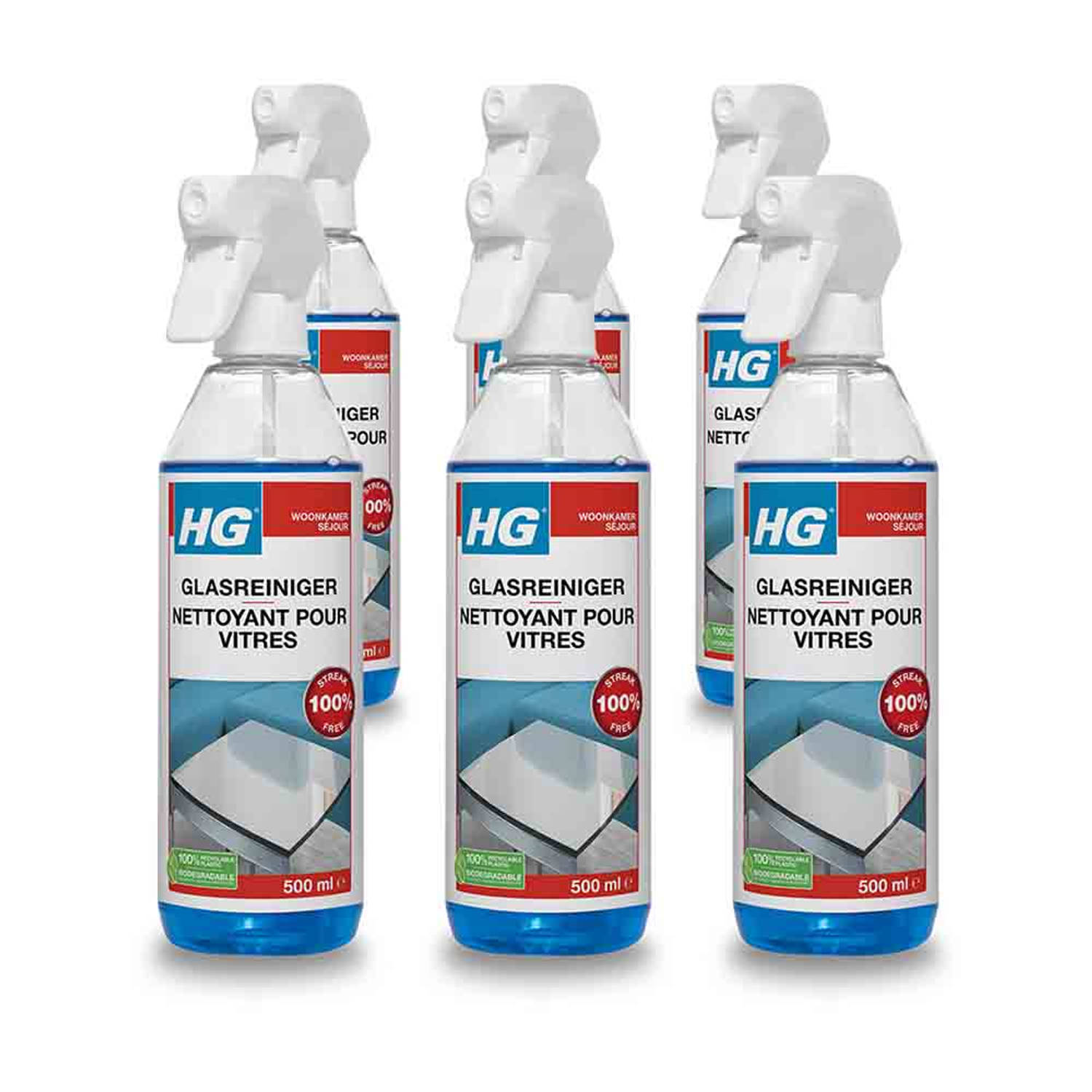 HG glasreiniger 500 ml - 6 stuks