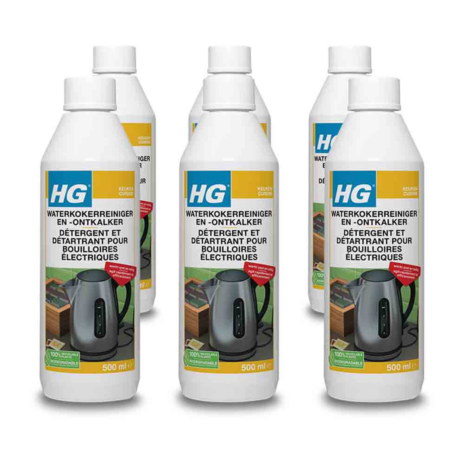 HG reiniger & ontkalker voor waterkokers - 6 stuks