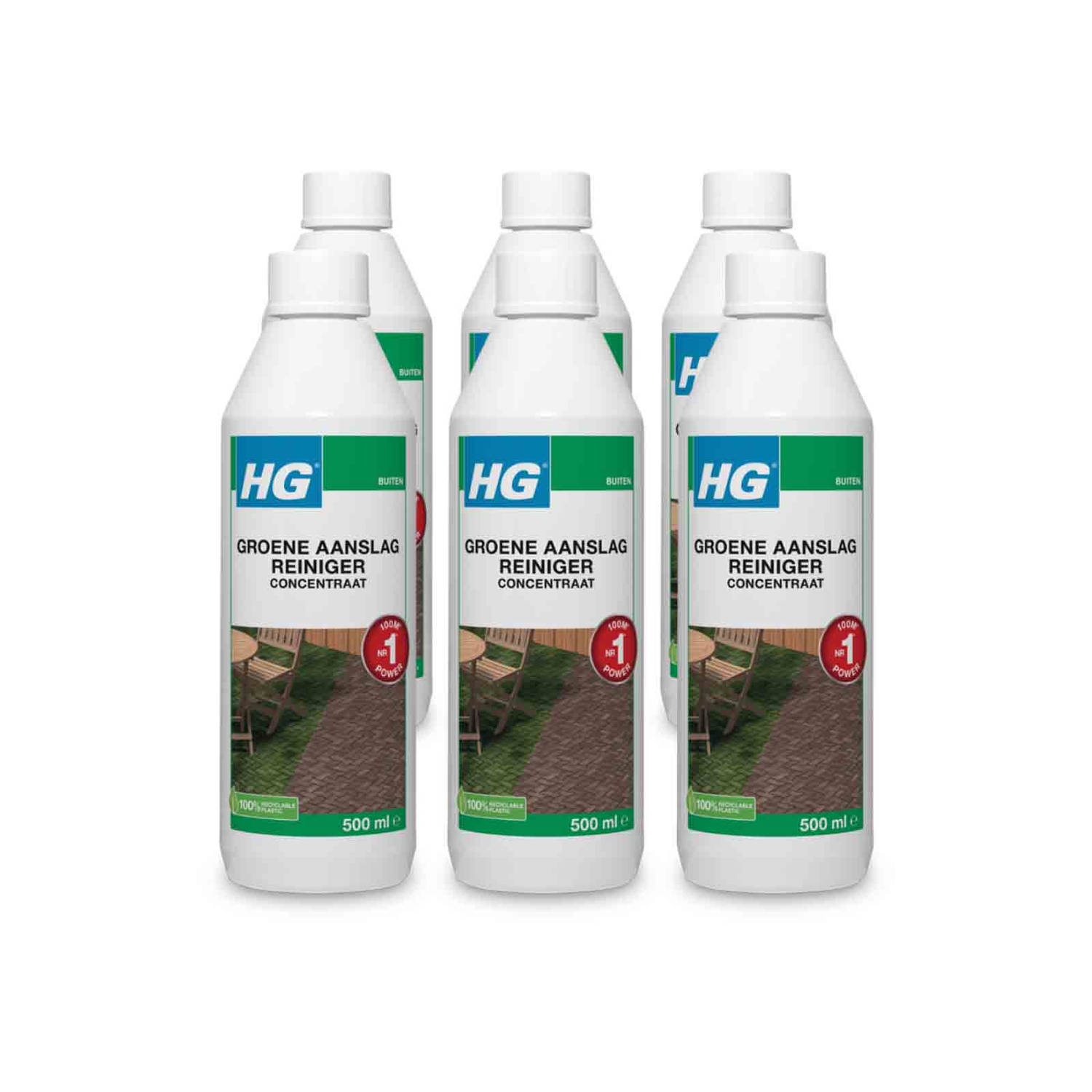 HG groene aanslag reiniger 500 ml - 6 stuks