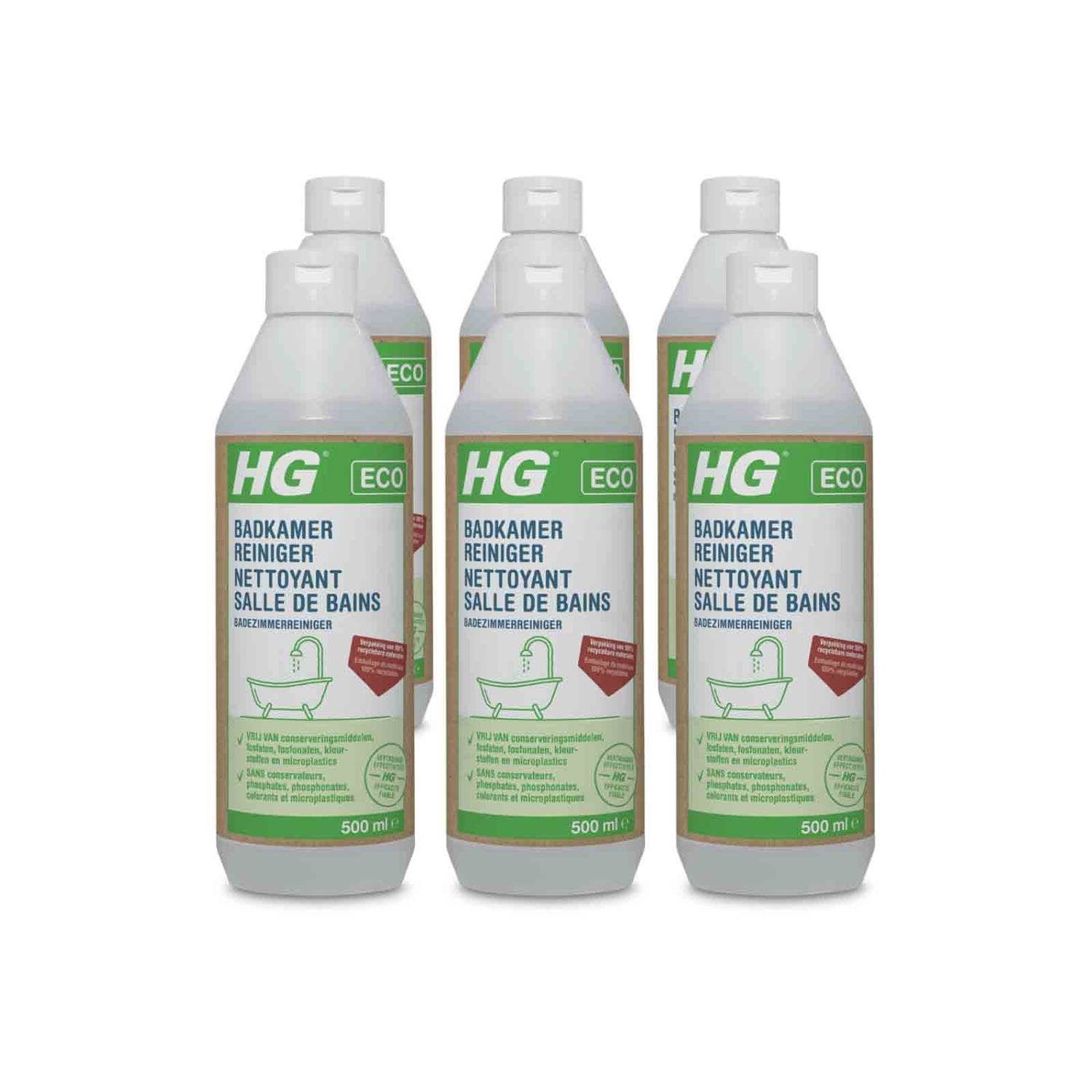 HG ECO badkamerreiniger 500 ml - 6 stuks