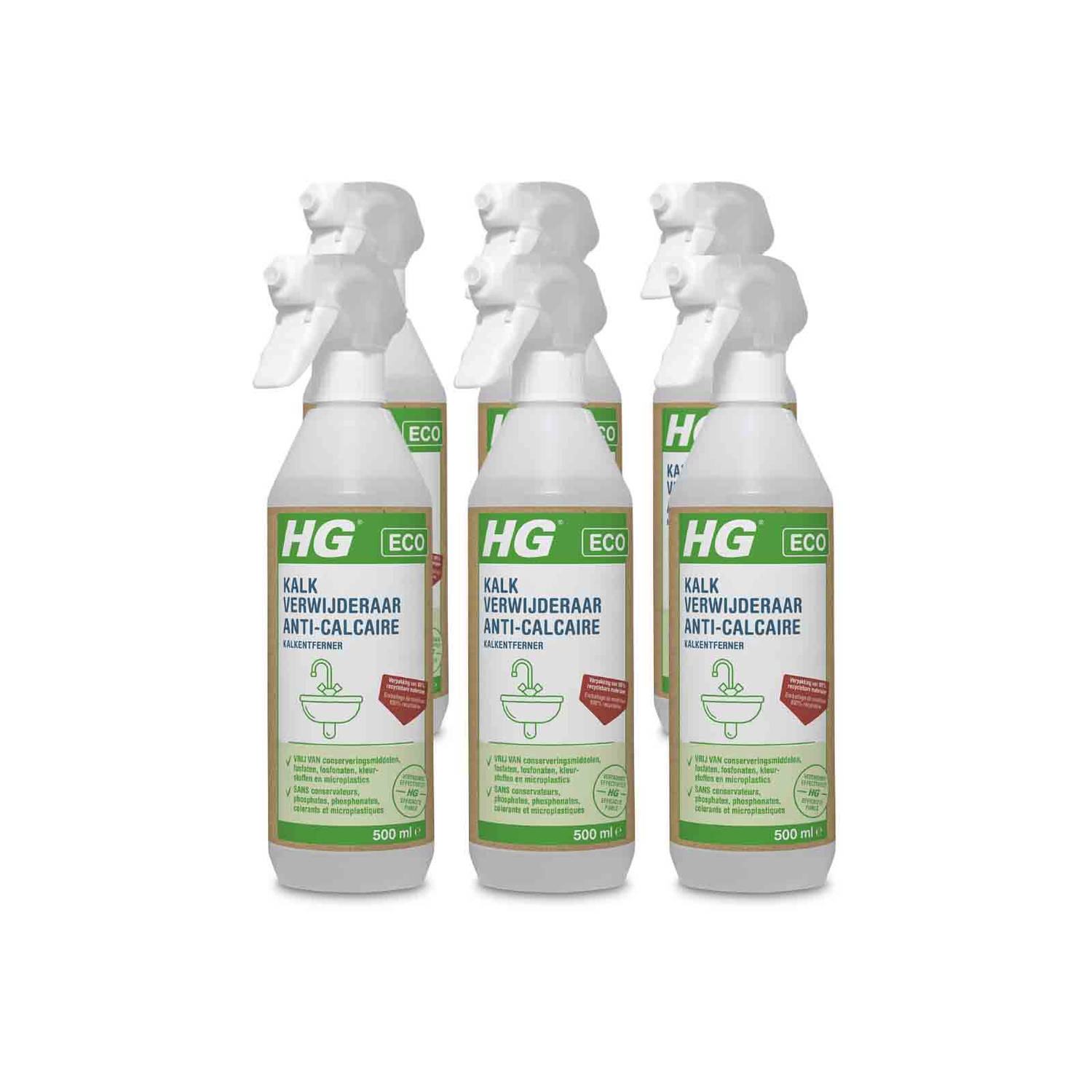 HG ECO kalkverwijderaar 500 ml - 6 stuks
