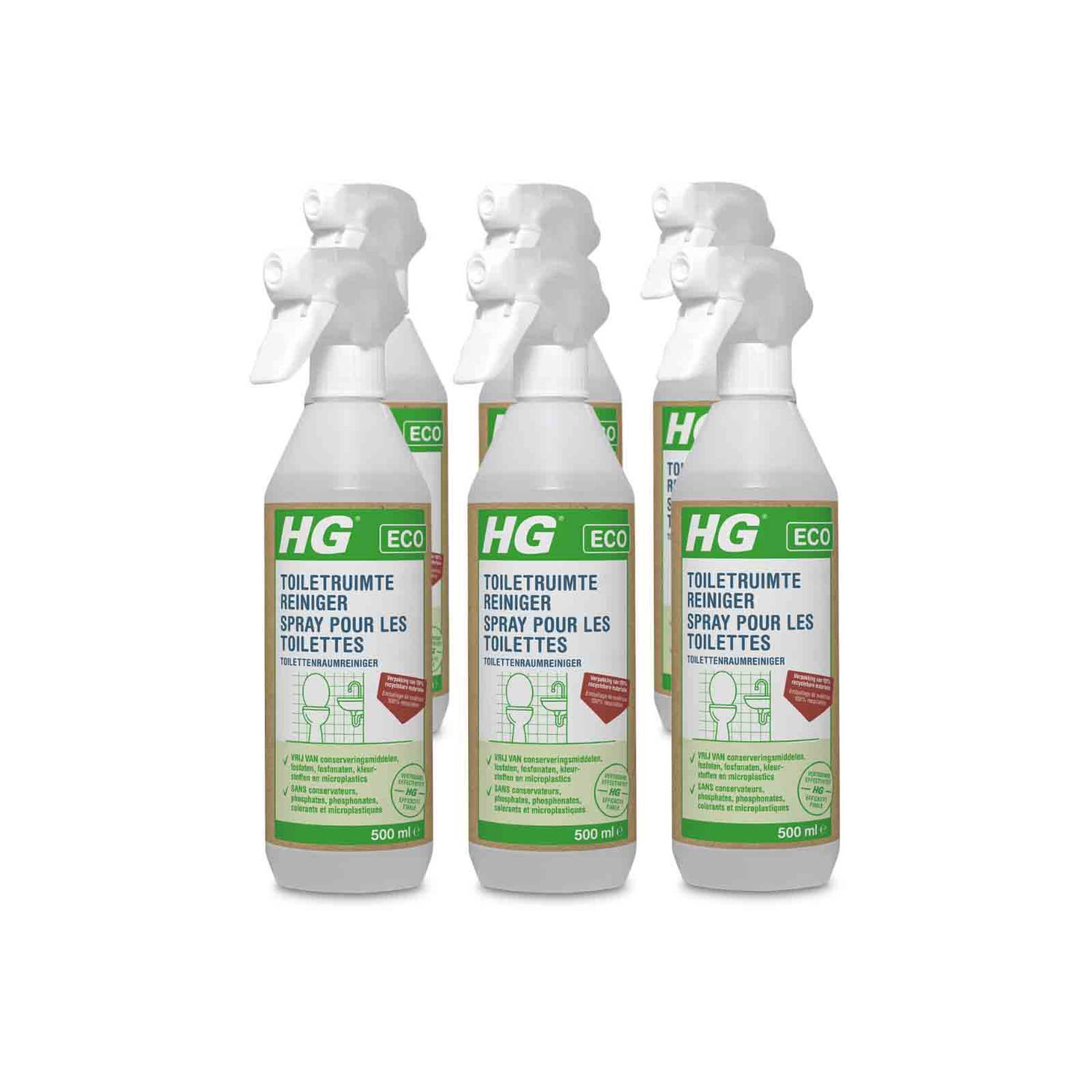HG ECO toiletruimtereiniger 500 ml - 6 stuks