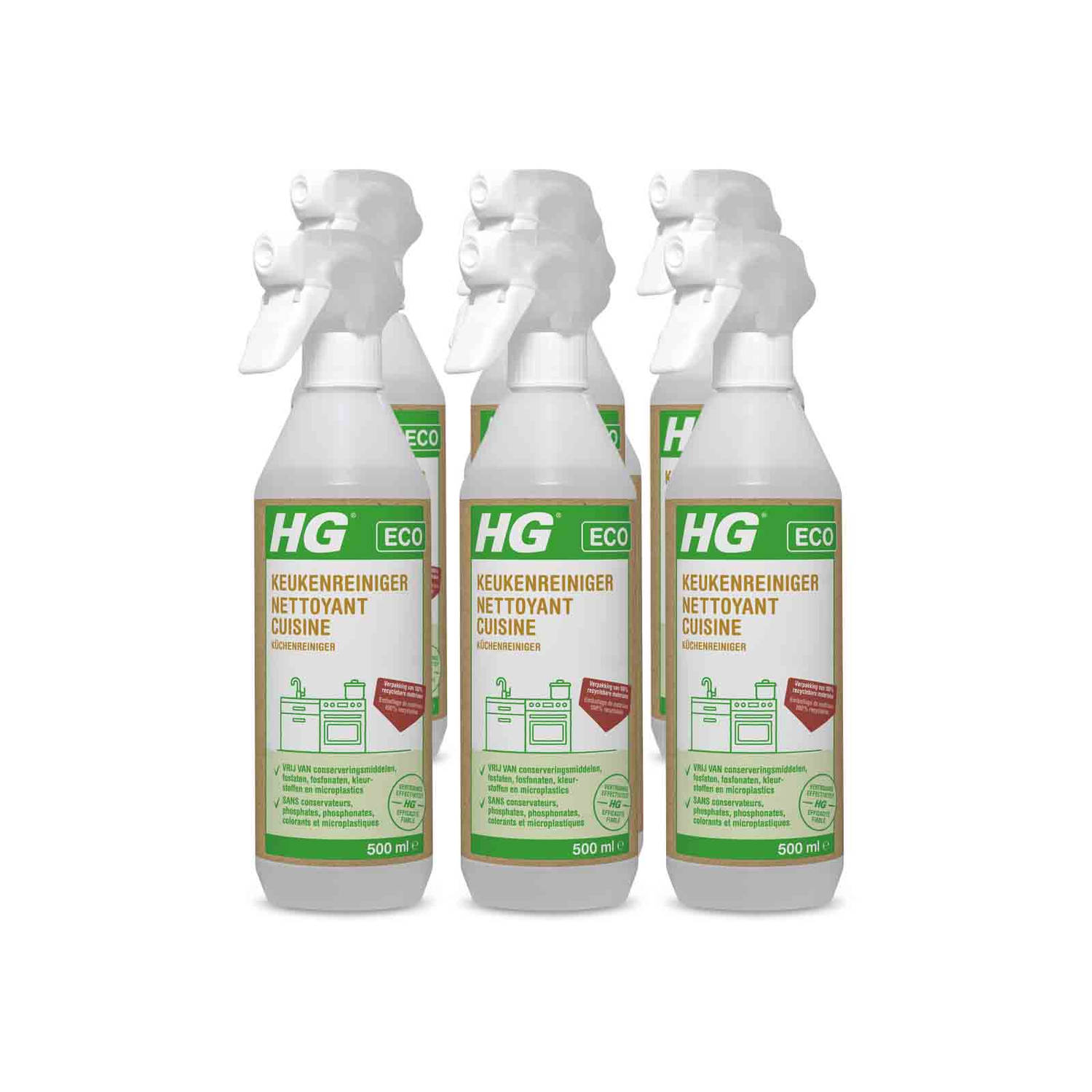 HG ECO keukenreiniger 500 ml - 6 stuks