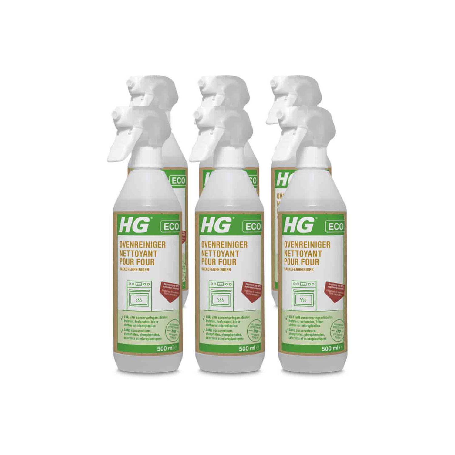HG ECO ovenreiniger 500 ml - 6 stuks