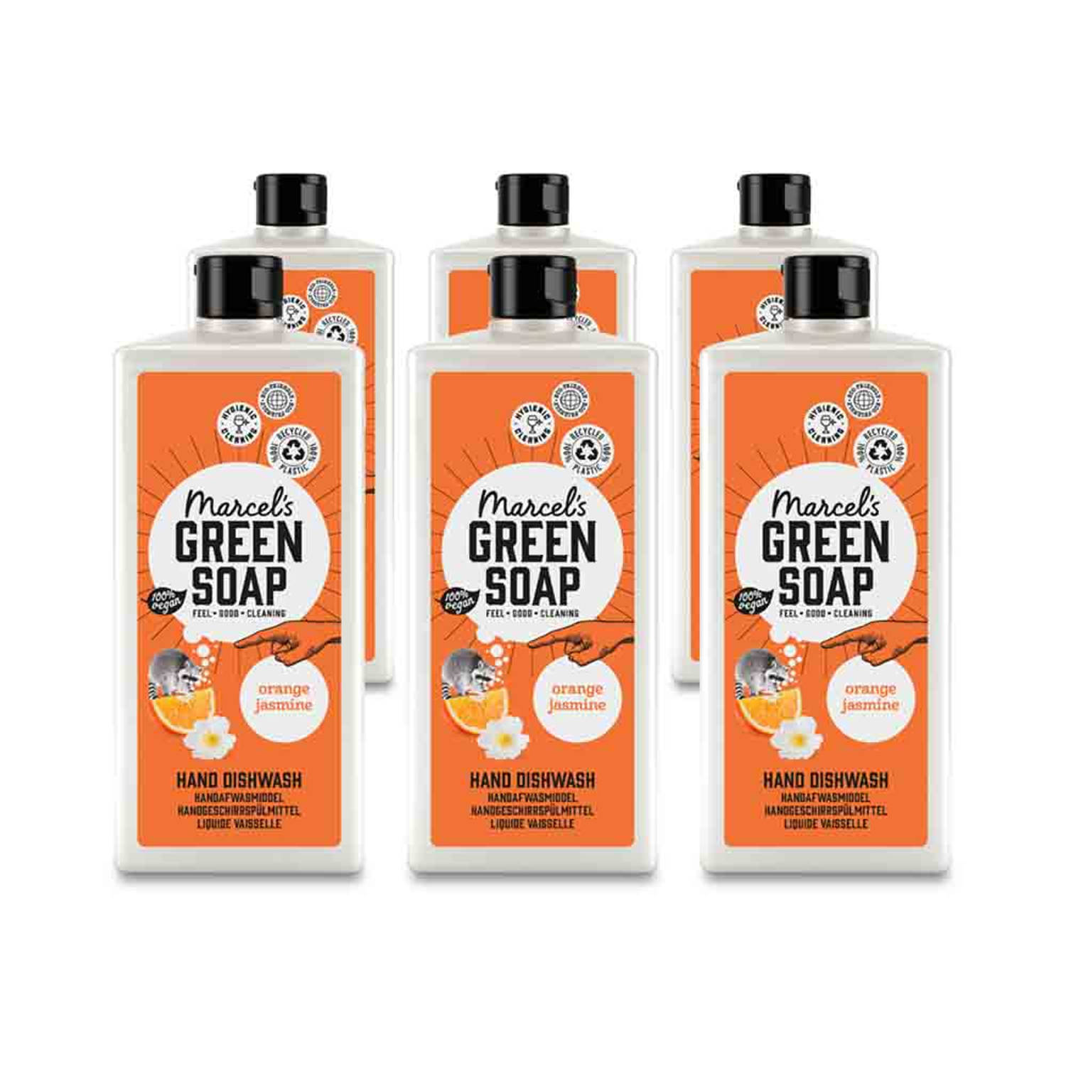 Marcel&apos;s Green Soap Afwasmiddel Sinaasappel & Jasmijn - 500ml - 6 stuks