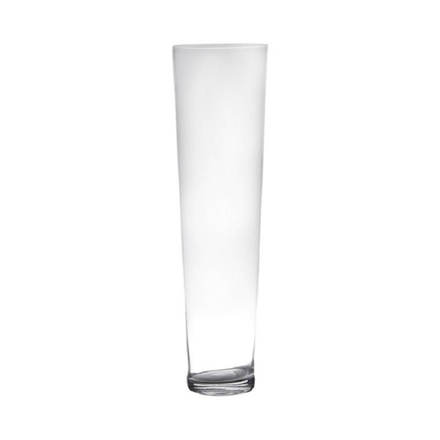 Transparante home-basics conische vaas-vazen van glas 70 x 19 cm Vazen