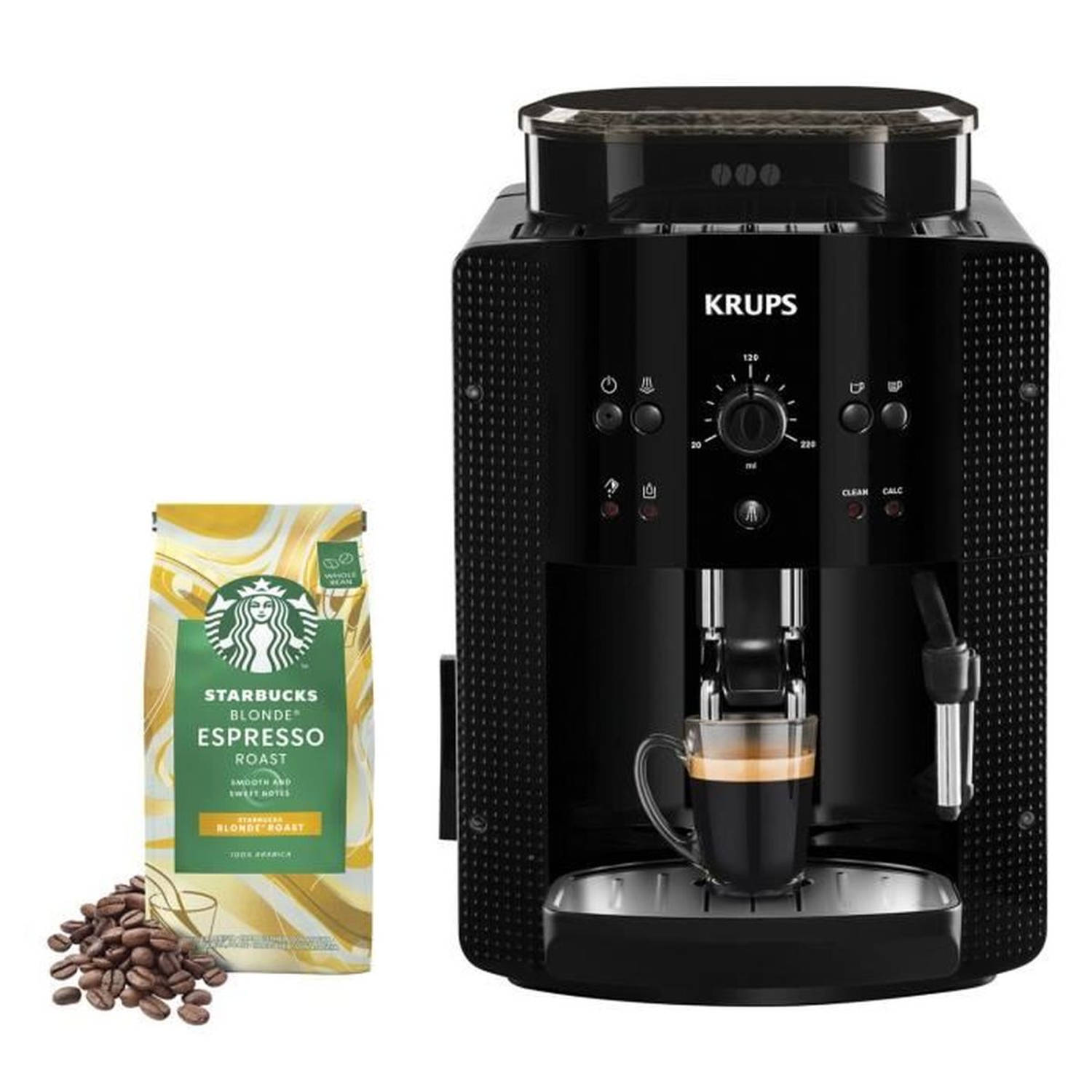 KRUPS Bonenkoffiezetapparaat-Espresso, Automatische reiniging, Cappuccino-stoommondstuk, Essential Y