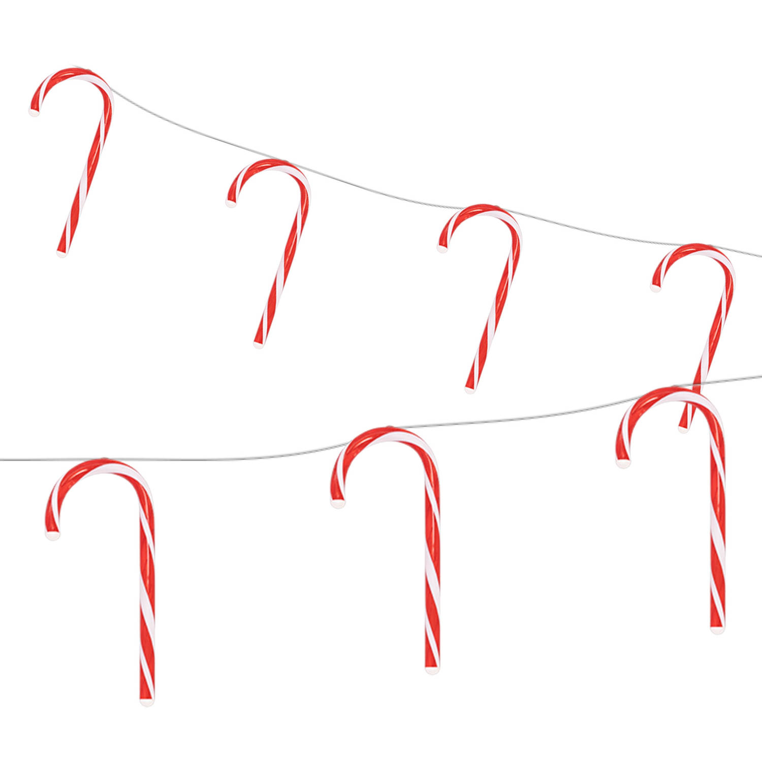 LED Candy Cane Lichtketting 330 cm met 28 warm witte LED's