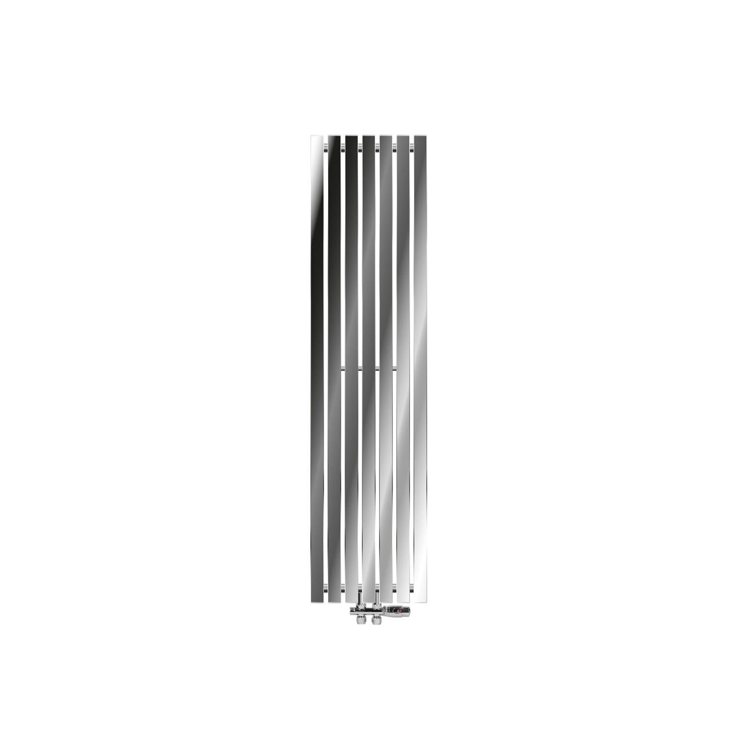 Badkamer radiator Stella 370*1400 chroom + doorvoer