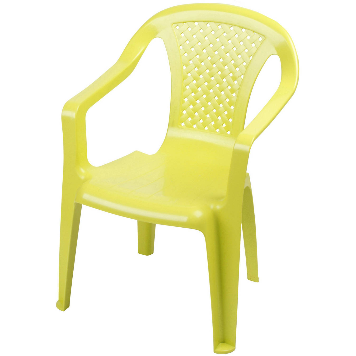 Sunnydays Kinderstoel - groen - kunststof - buiten/binnen - L37 x B35 x H52 cm - tuinstoelen