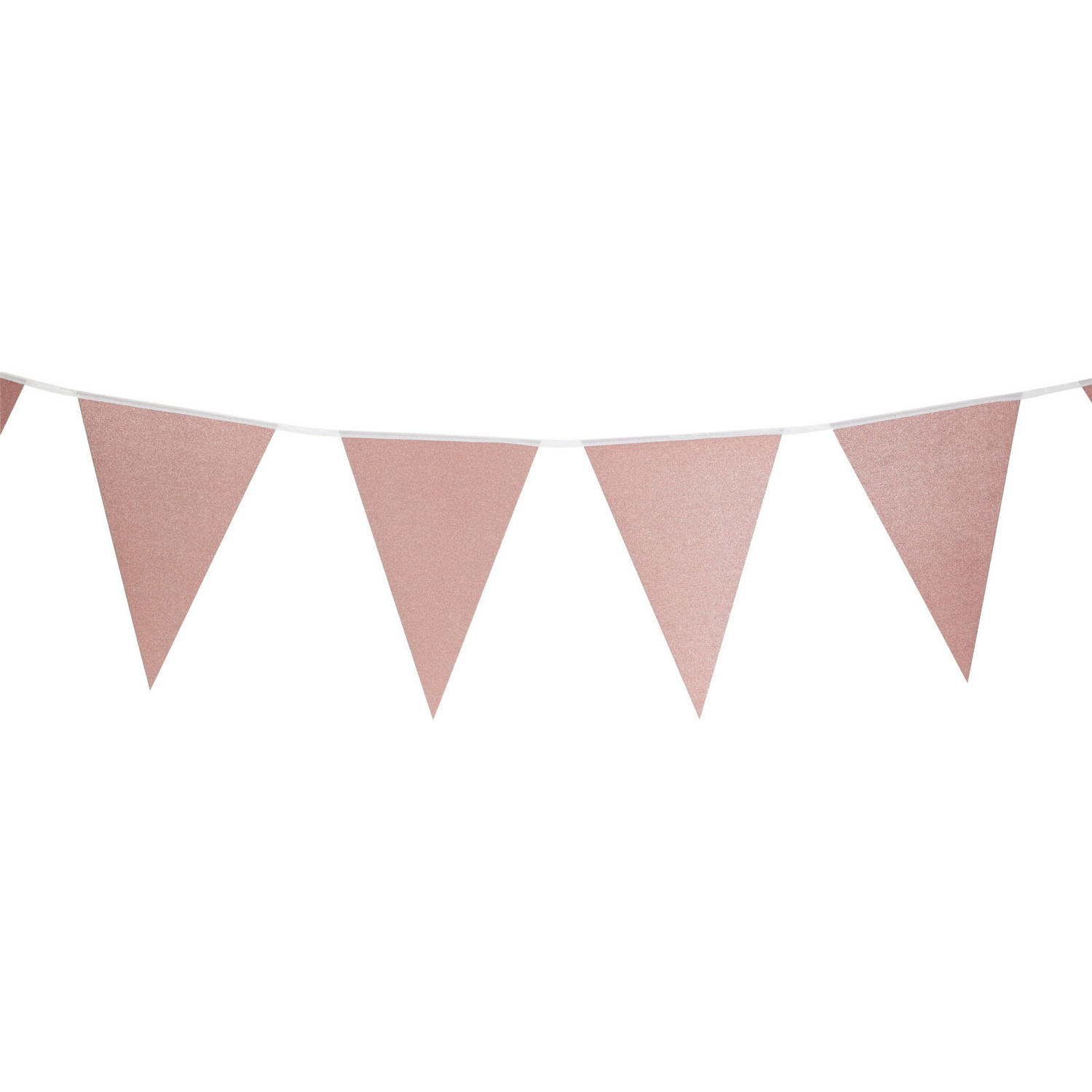 Party verjaardag Vlaggenlijn - glitters - papier - rose goud - 6 m - 25 punt vlaggetjes