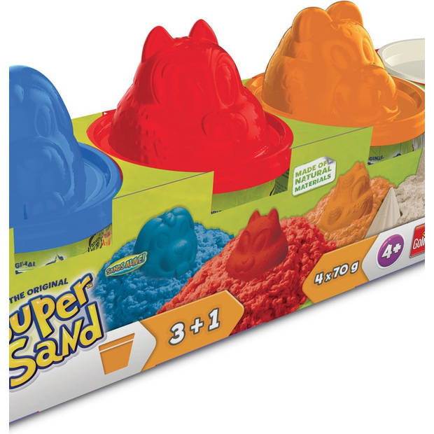 Goliath Super Sand Animal Cup 3+1 - 4x70 g Super Sand incl. 3 vormen