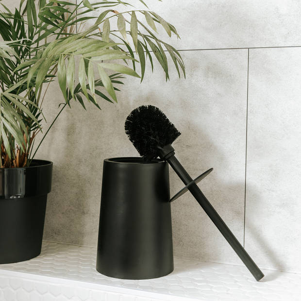 Oliva's - WC borstel - Toiletborstel met houder - Vrijstaande wc borstel - Zwart