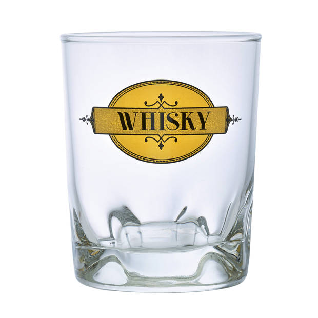 Whisky tumbler glazen - 6x - Duke serie - transparant - 240 ml - Whiskeyglazen