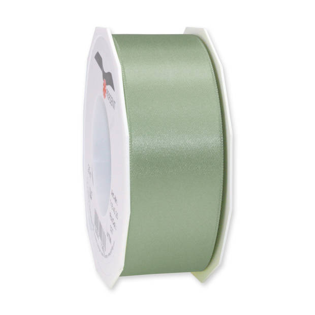 Cadeaulint/sierlint Satijn - 4 cm x 25 meter - licht groen - cadeaus - Cadeaulinten