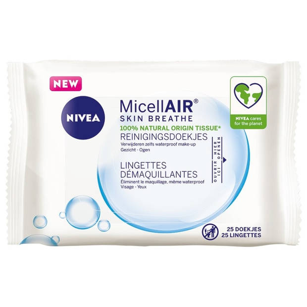 Nivea MicellAIR Skin Breathe Reinigingsdoekjes 25ST