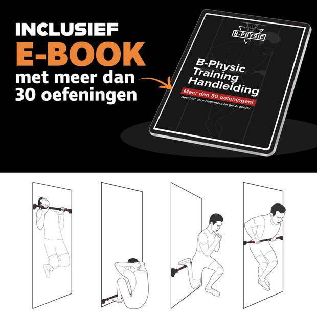 Premium Pull up bar station – Optrekstang Deur – Fitness Krachttraining – Thuis sporten – E-book met Oefeningen