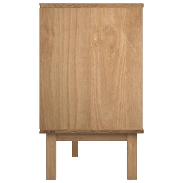 The Living Store OTTA Ladekast - 111 x 42 x 73.5 cm - Massief grenenhout - Bruin/Grijs