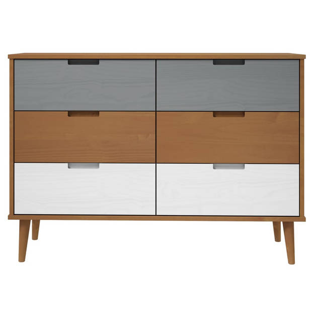 The Living Store MOLDE Ladekast - 113 x 40 x 80 cm - Scandinavisch design - massief grenenhout