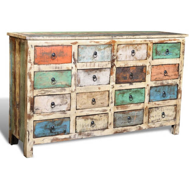 The Living Store Vintage Kast - Gerecycled Hout - 154x42x92 cm