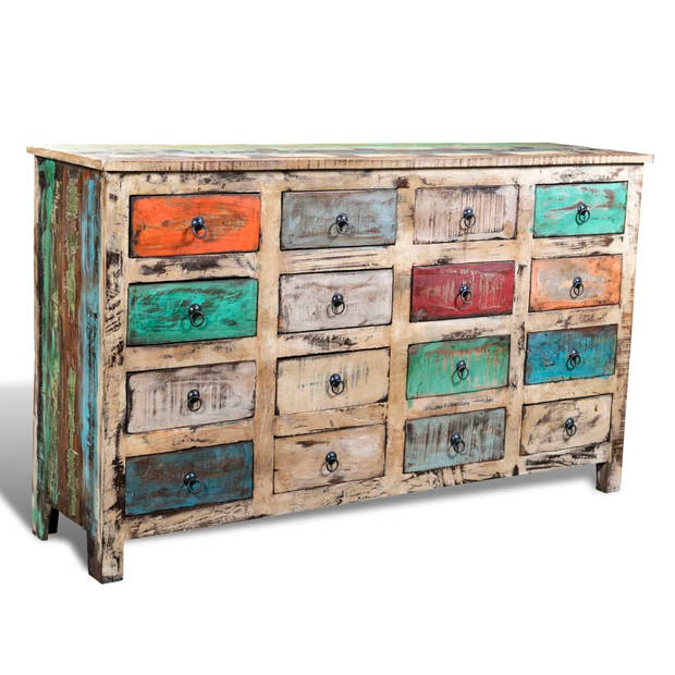 The Living Store Vintage Kast - Gerecycled Hout - 154x42x92 cm