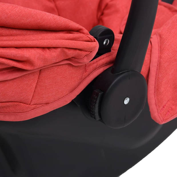 The Living Store Babyautostoel Veiligheidsgroep 1-2-3 - 42 x 65 x 57 cm - Rood/Zwart
