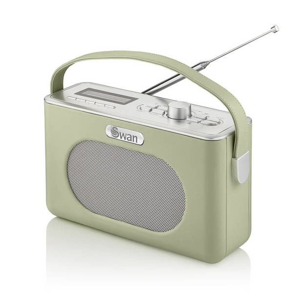 Swan Draagbare Retro Radio DAB+ - met Bluetooth - Groen