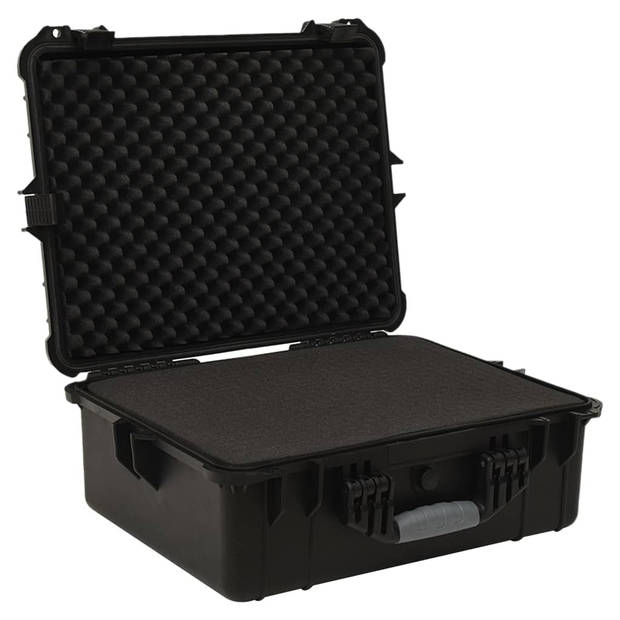 The Living Store Flightcase - s - Koffers - 55x43x21cm - Zwart - Polypropeen/ABS