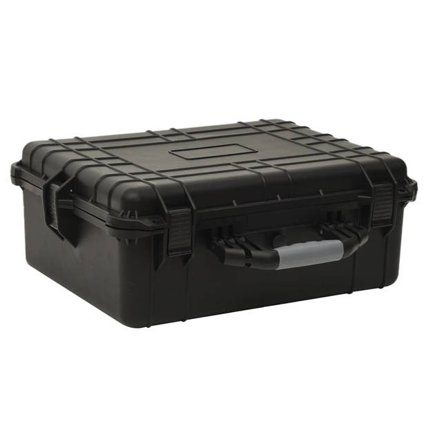 The Living Store Flightcase - s - Koffers - 55x43x21cm - Zwart - Polypropeen/ABS