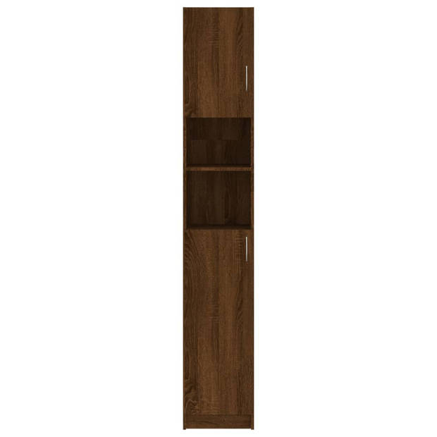 vidaXL Badkamerkast 32x25,5x190 cm bewerkt hout bruin eikenkleur
