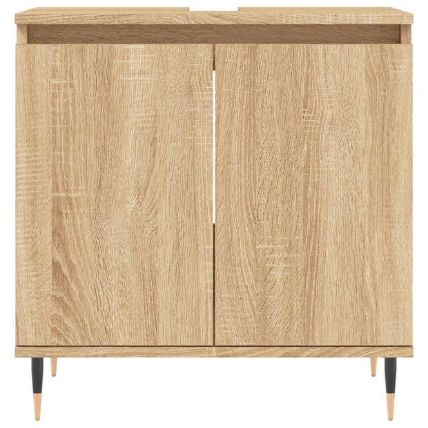 vidaXL Badkamerkast 58x33x60 cm bewerkt hout sonoma eikenkleurig