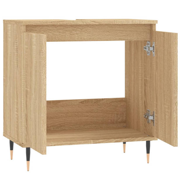 vidaXL Badkamerkast 58x33x60 cm bewerkt hout sonoma eikenkleurig