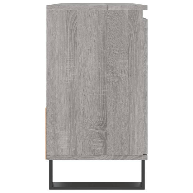 vidaXL Badkamerkast 65x33x60 cm bewerkt hout grijs sonoma eikenkleurig