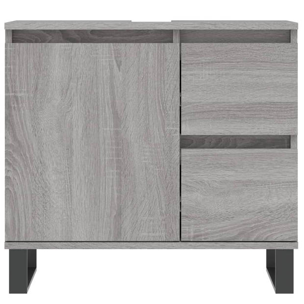 vidaXL Badkamerkast 65x33x60 cm bewerkt hout grijs sonoma eikenkleurig