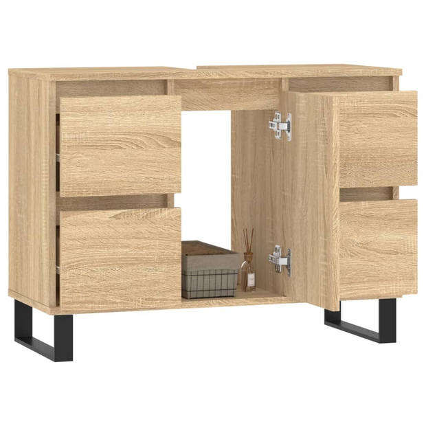 The Living Store Badkaast Sonoma Eiken - 80 x 33 x 60 cm - Voldoende opbergruimte