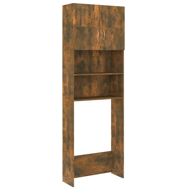 The Living Store Badkaast - Gerookt eiken - 64 x 25.5 x 190 cm - Ruimtebesparend