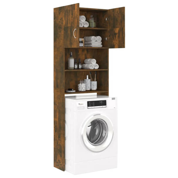 The Living Store Badkaast - Gerookt eiken - 64 x 25.5 x 190 cm - Ruimtebesparend