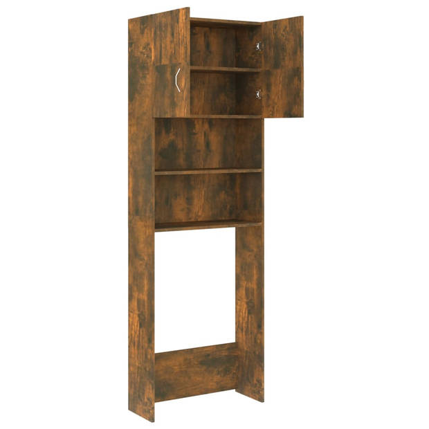 The Living Store Badkaast - Gerookt eiken - 64 x 25.5 x 190 cm - Ruimtebesparend