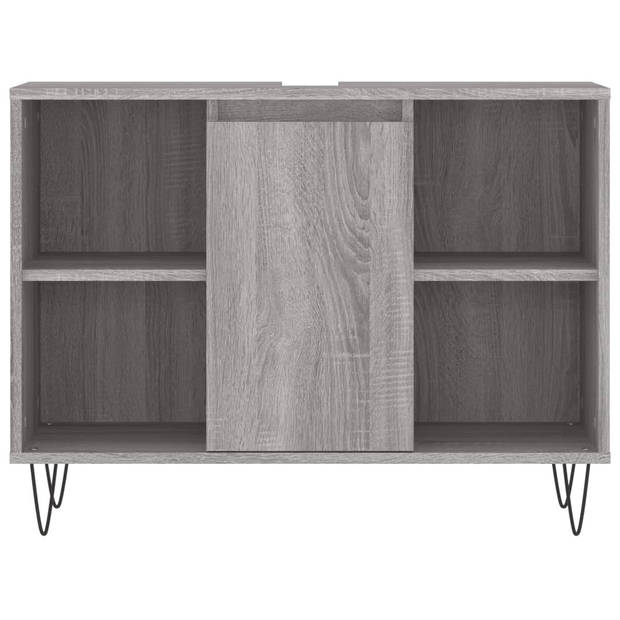 vidaXL Badkamerkast 80x33x60 cm bewerkt hout grijs sonoma eikenkleurig