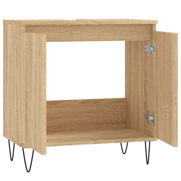 vidaXL Badkamerkast 58x33x60 cm bewerkt hout sonoma eikenkleurig