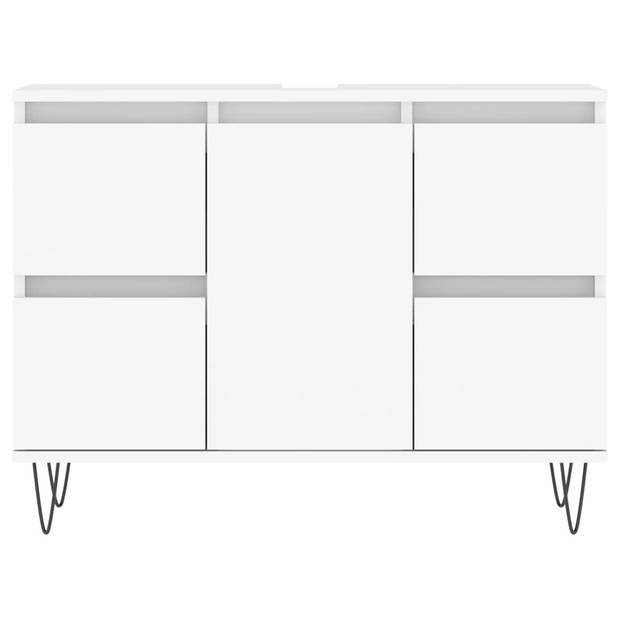 vidaXL Badkamerkast 80x33x60 cm bewerkt hout wit