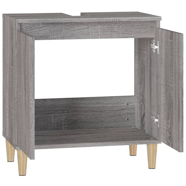 The Living Store Badkaast - - Wastafelkast - 58x33x60 cm - Grijs sonoma eiken