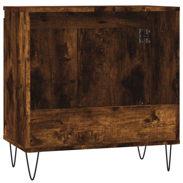 vidaXL Badkamerkast 58x33x60 cm bewerkt hout gerookt eikenkleurig