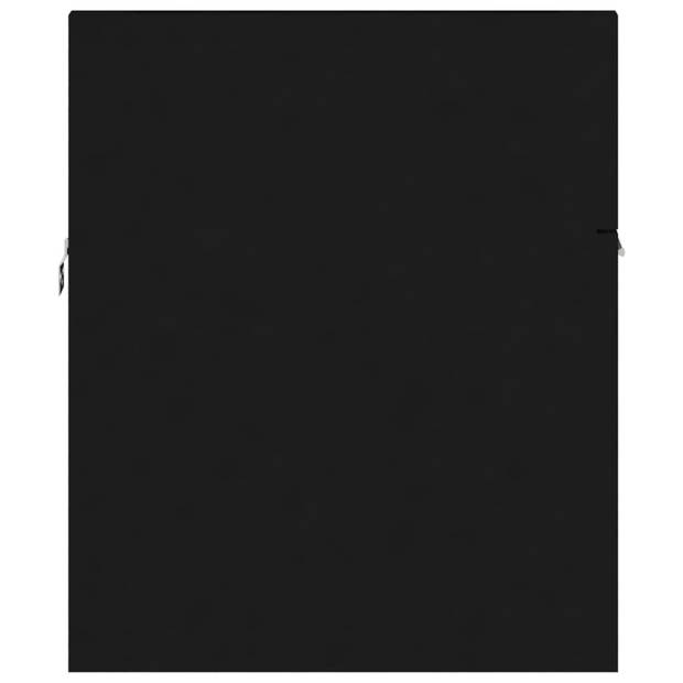 vidaXL 2-delige Badkamermeubelset spaanplaat zwart