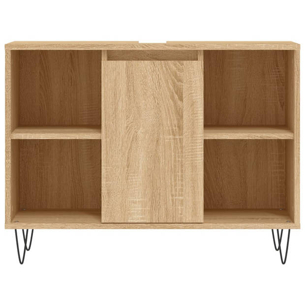 The Living Store Badkaast - - 80 x 33 x 60 cm - Sonoma eiken