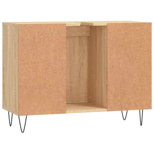 The Living Store Badkaast - - 80 x 33 x 60 cm - Sonoma eiken