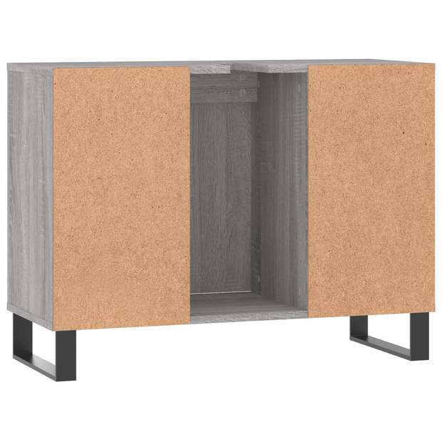 vidaXL Badkamerkast 80x33x60 cm bewerkt hout grijs sonoma eikenkleurig