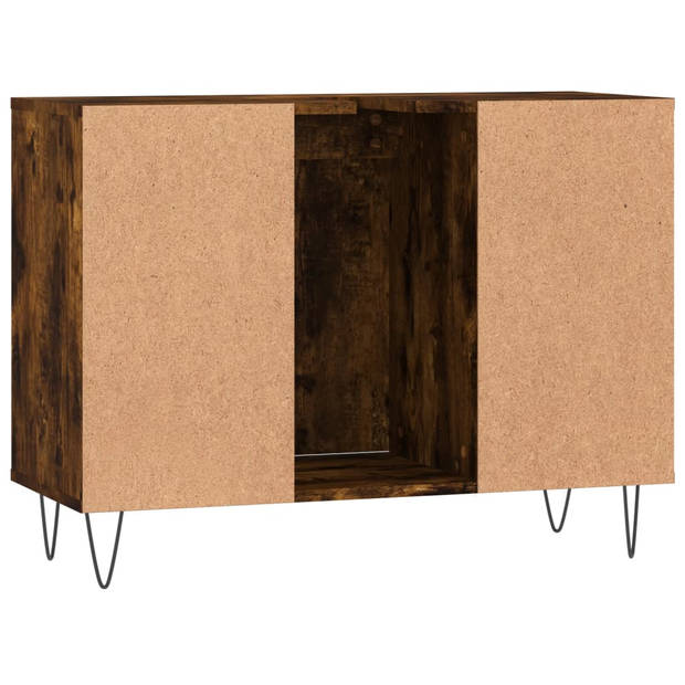 The Living Store Badkaast - naam - Kast - 80 x 33 x 60 cm - Gerookt eiken