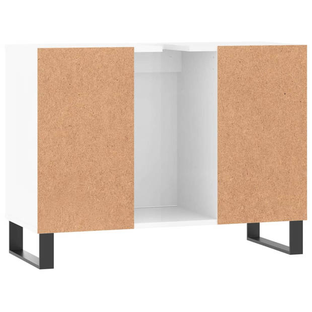 The Living Store Badkaast - Hoogglans wit - 80 x 33 x 60 cm - Duurzaam materiaal